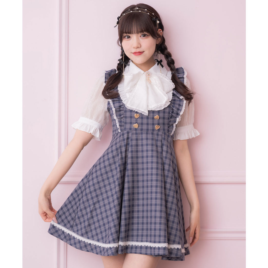 ロジータ ROJITA ヨークデザインボータイワンピース （ネイビー） ネイビー