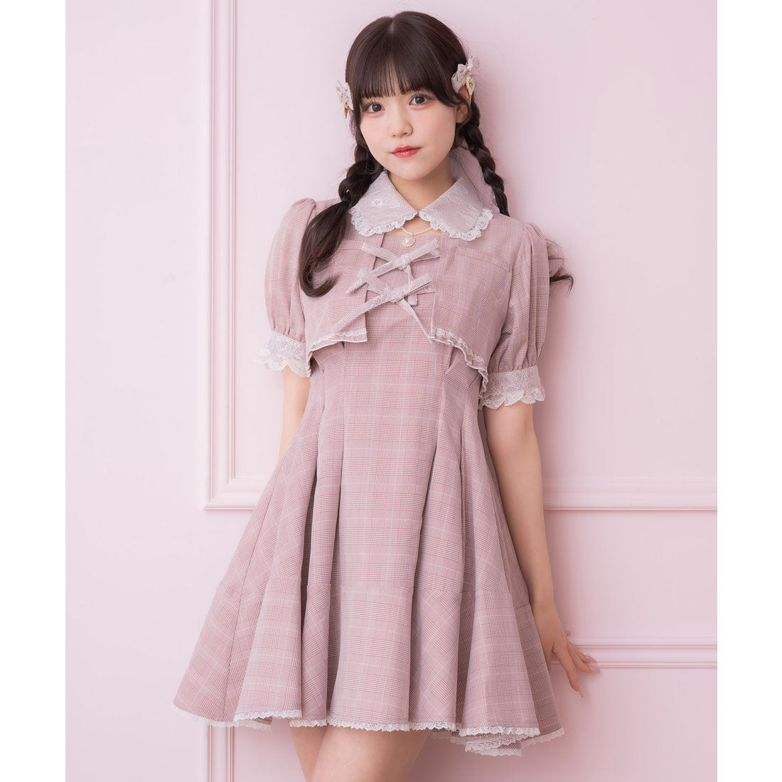 ロジータ ROJITA ボレロ風ダブルリボンワンピース （ピンク） ピンク