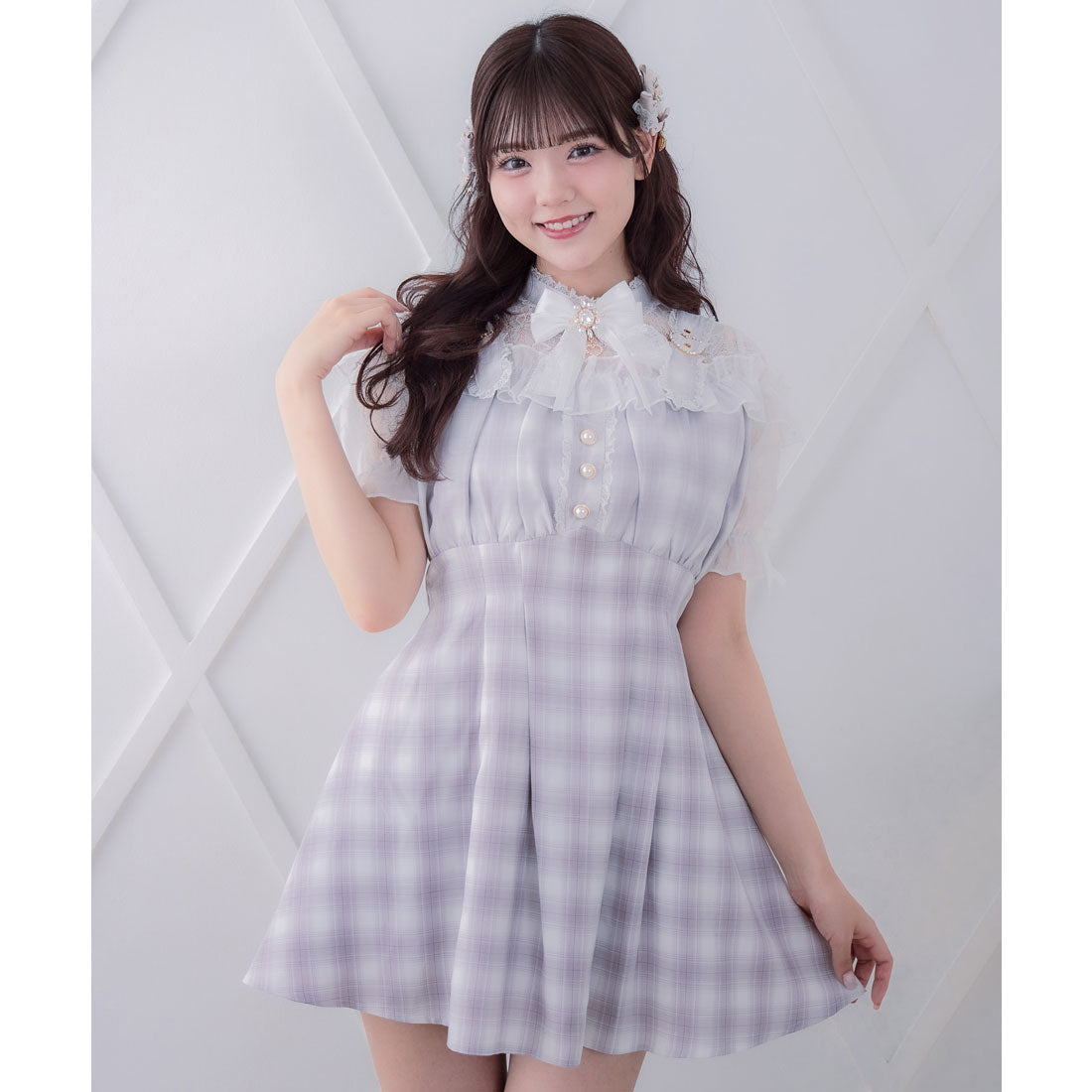 ロジータ ROJITA 肩ベルトデザインドッキングワンピース （ピンク） ピンク