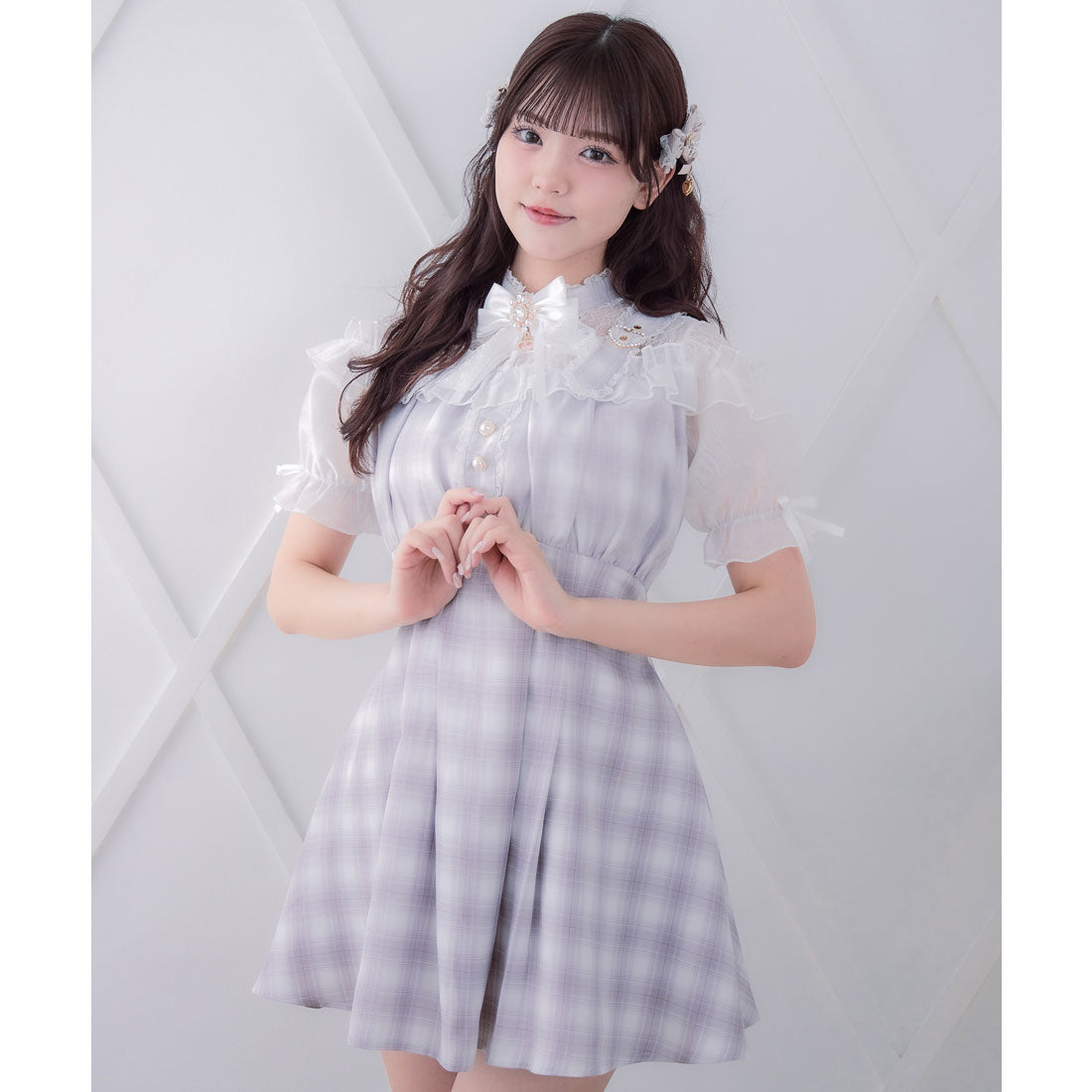 ロジータ ROJITA 肩ベルトデザインドッキングワンピース （ピンク） ピンク