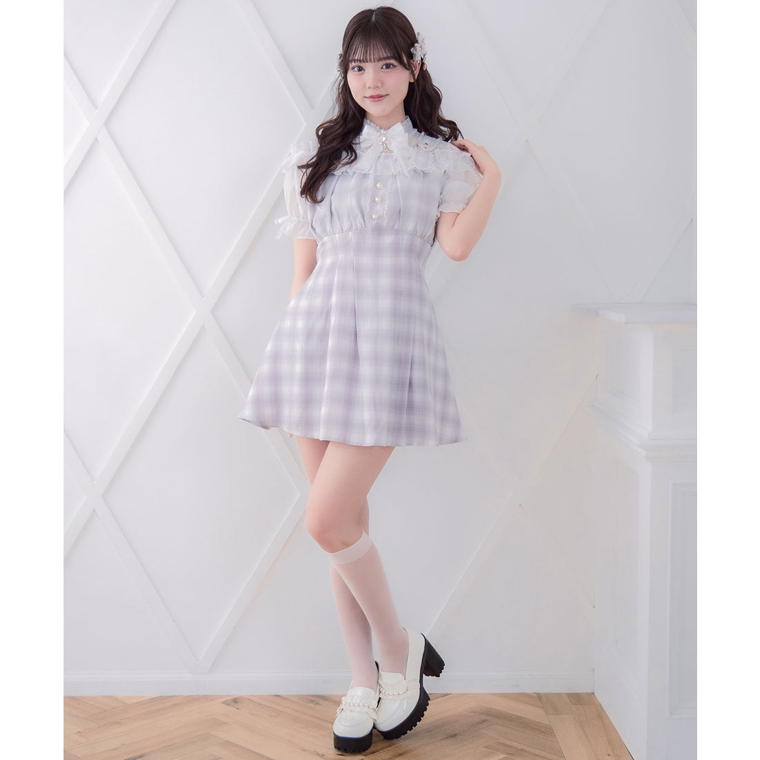 ロジータ ROJITA 肩ベルトデザインドッキングワンピース （ピンク） ピンク