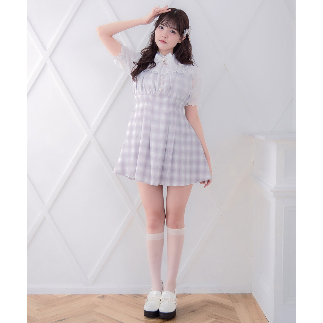 ロジータ ROJITA 肩ベルトデザインドッキングワンピース （ピンク） ピンク