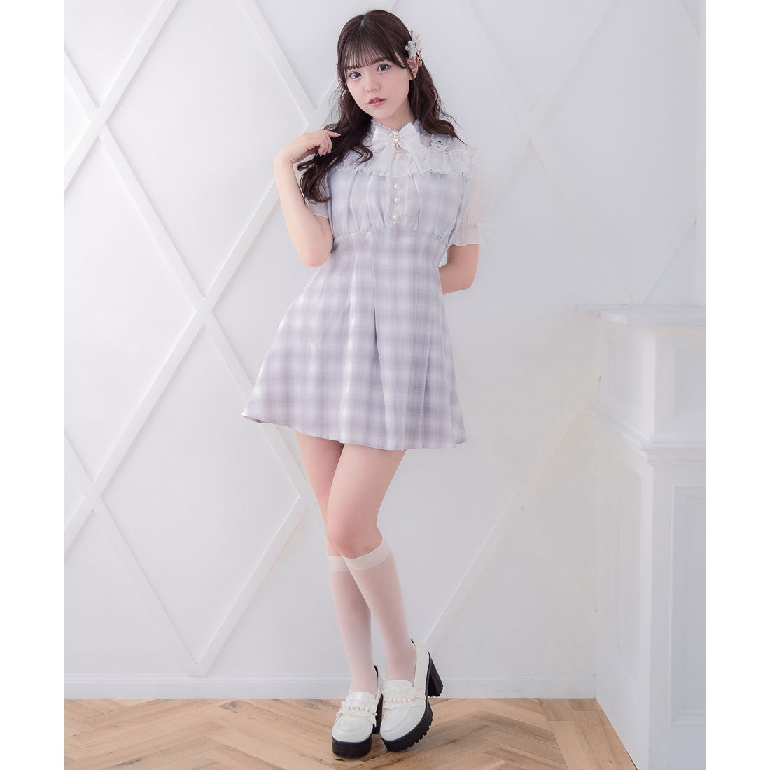 ロジータ ROJITA 肩ベルトデザインドッキングワンピース （ピンク） ピンク