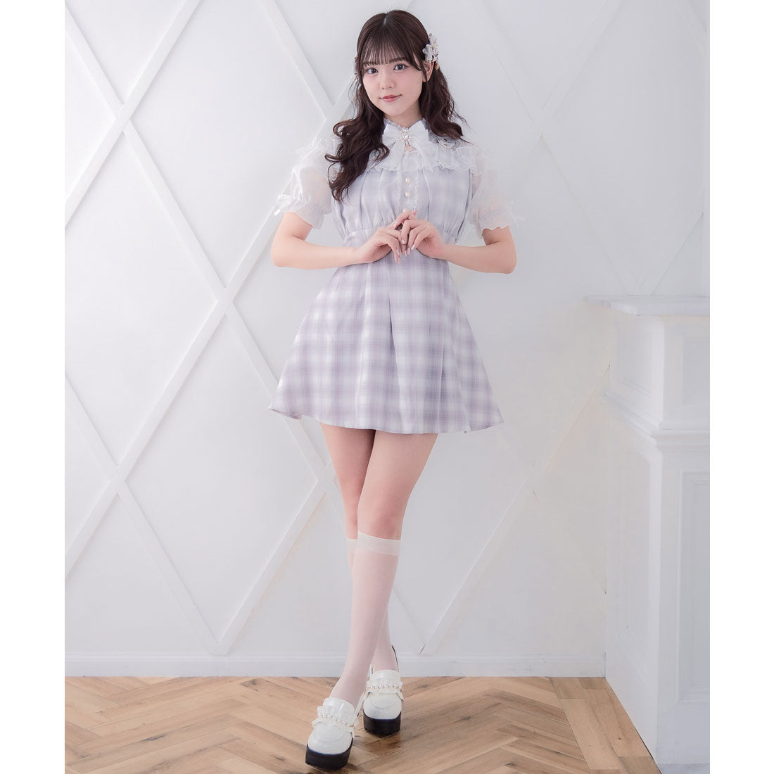 ロジータ ROJITA 肩ベルトデザインドッキングワンピース （ピンク） ピンク