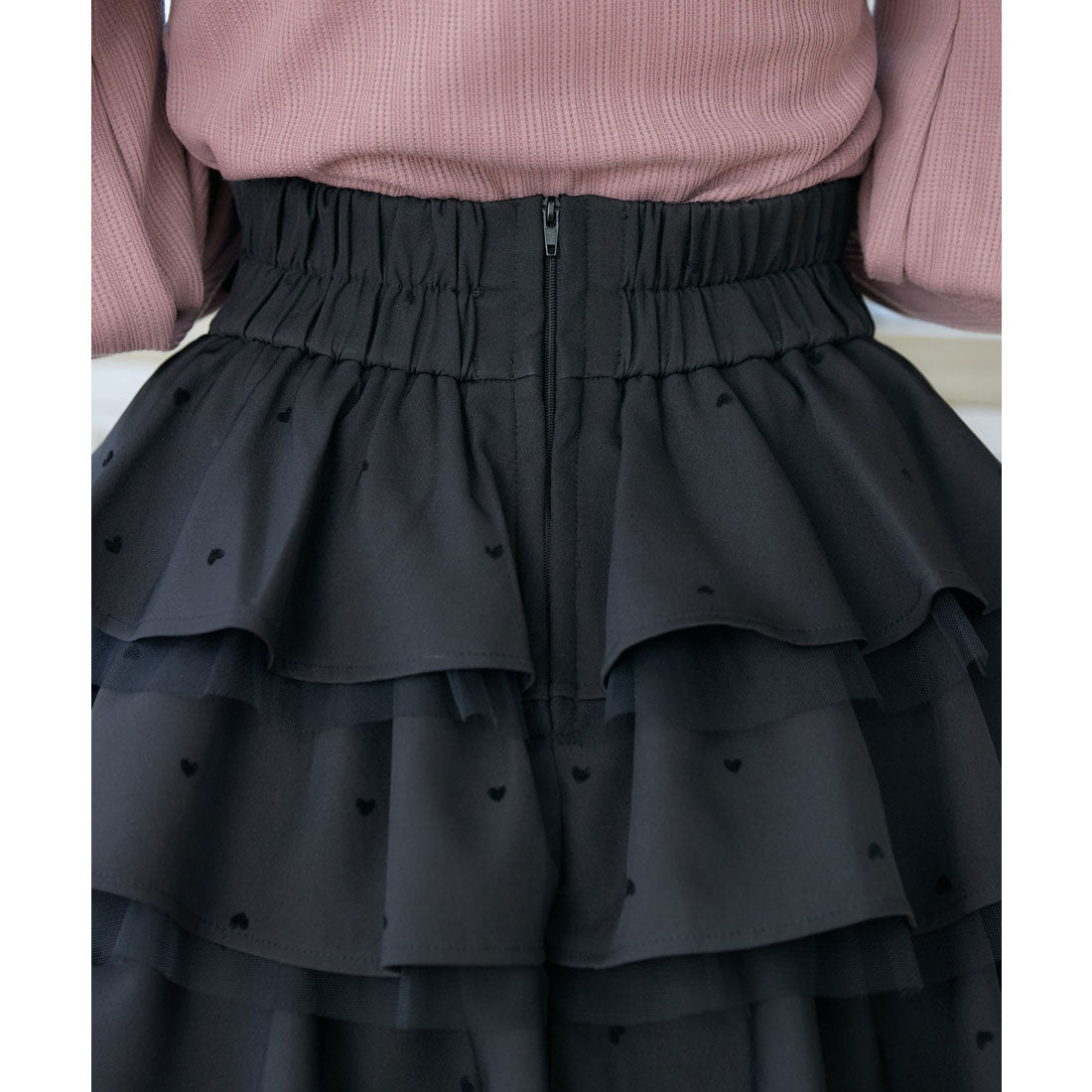 ロジータ ROJITA ハートフロッキーティアードスカート （ピンク） ピンク
