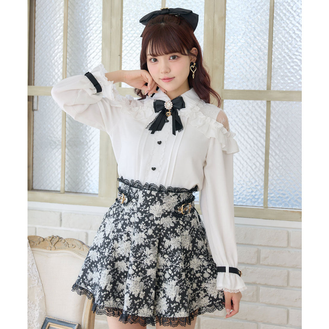 ロジータ ROJITA 花柄ジャガードミニスカパン （マルチ） マルチ