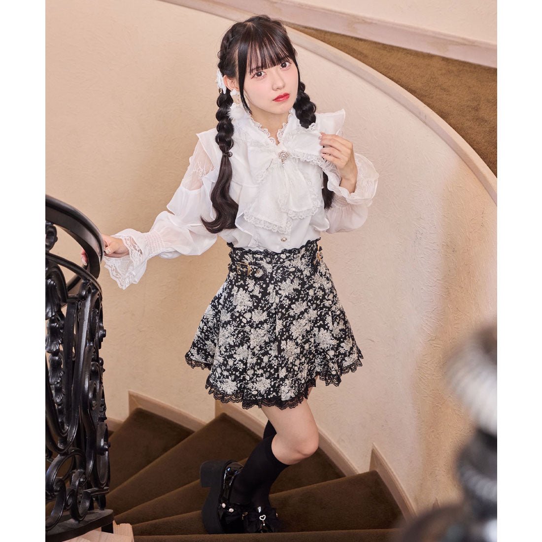 ロジータ ROJITA 花柄ジャガードミニスカパン （マルチ） マルチ
