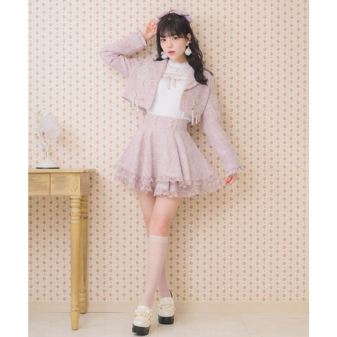 ロジータ ROJITA サイドレースアップショートジャケット （ピンク） ピンク