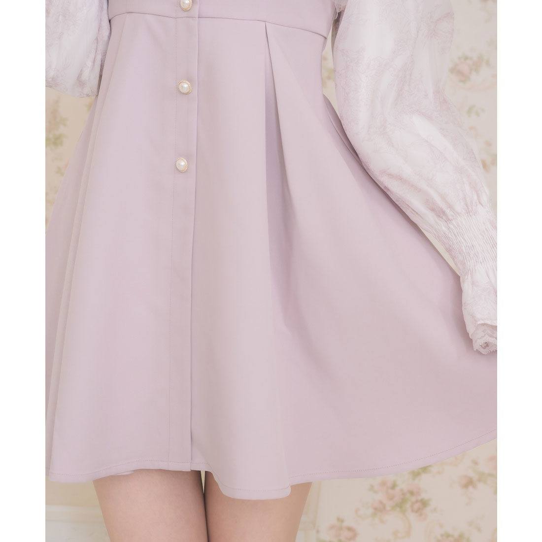 ロジータ ROJITA 花柄シアーラッフルワンピース （ブルー） ブルー