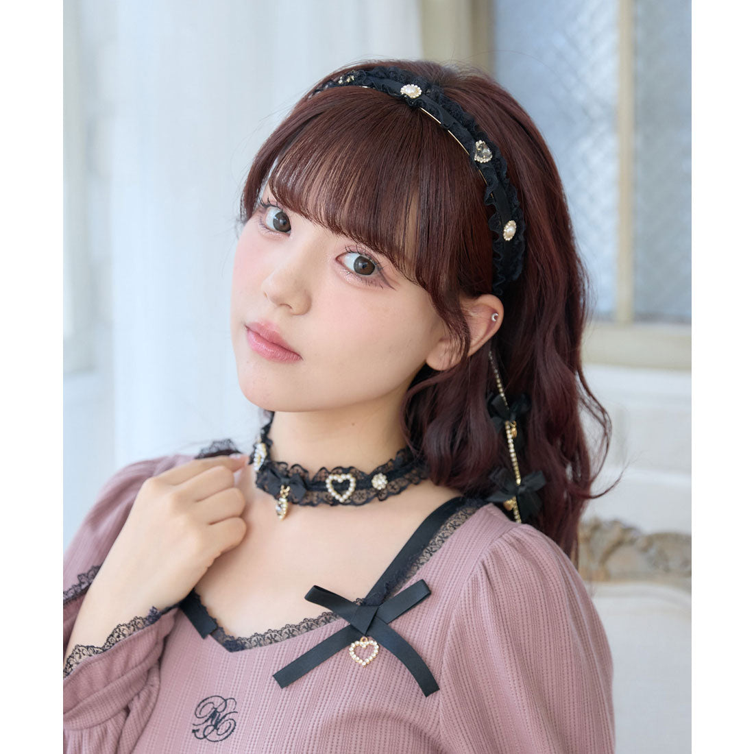 ロジータ ROJITA デコルテリボンロゴトップス （ピンク） ピンク