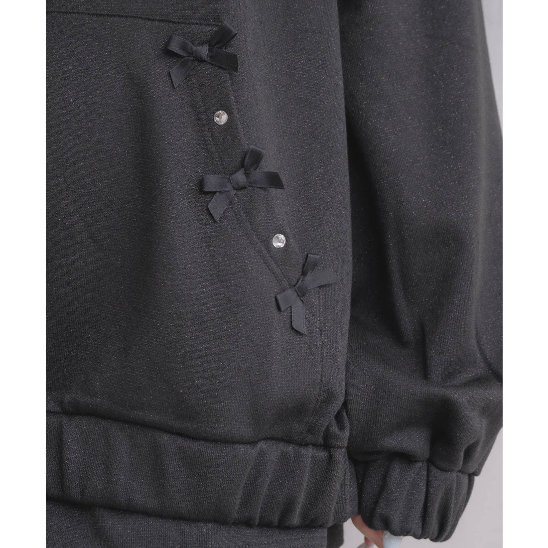 ロジータ ROJITA リボンデザインフーディーセットアップ （ブラック） ブラック