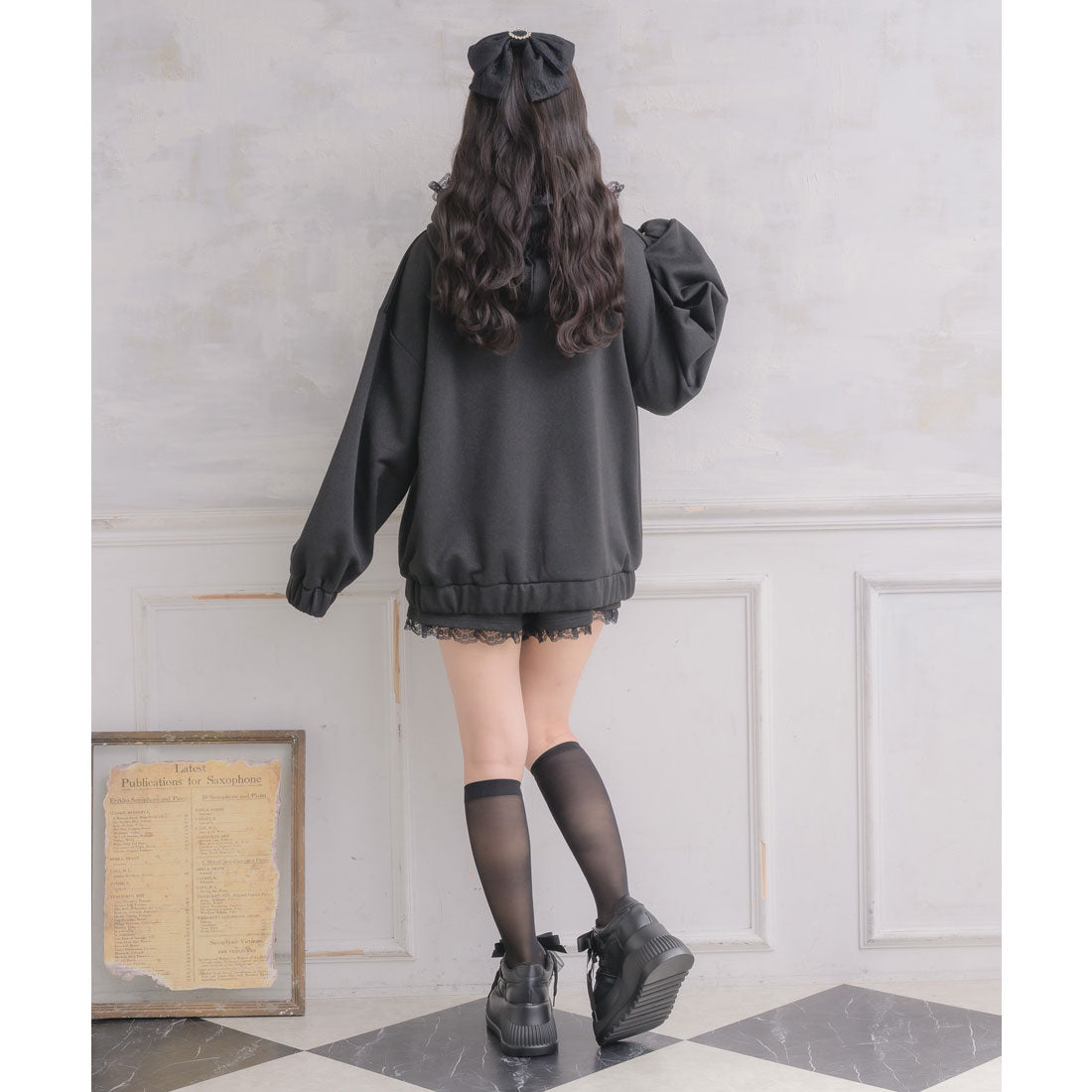 ロジータ ROJITA リボンデザインフーディーセットアップ （ブラック） ブラック
