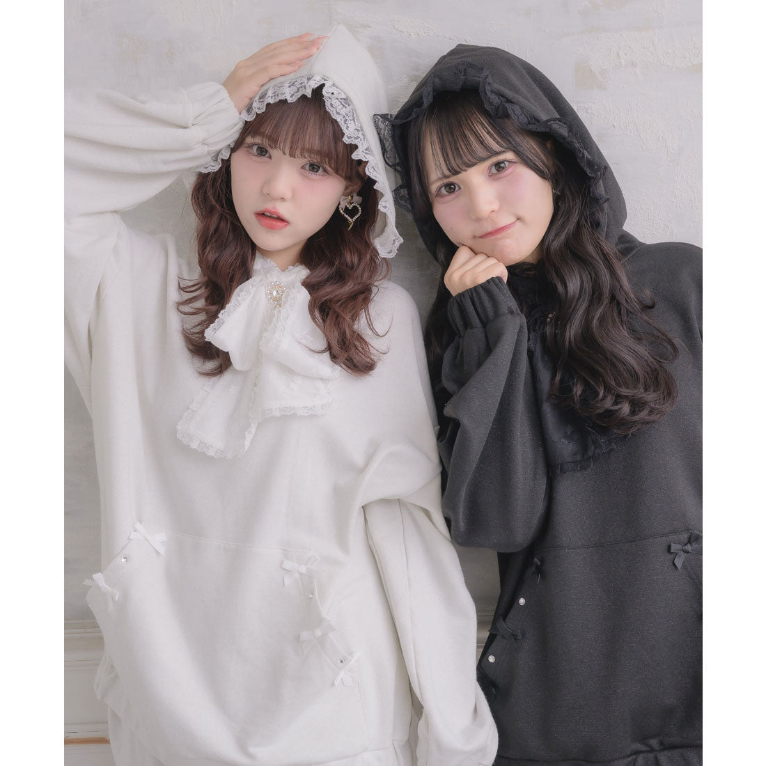 ロジータ ROJITA リボンデザインフーディーセットアップ （ブラック） ブラック