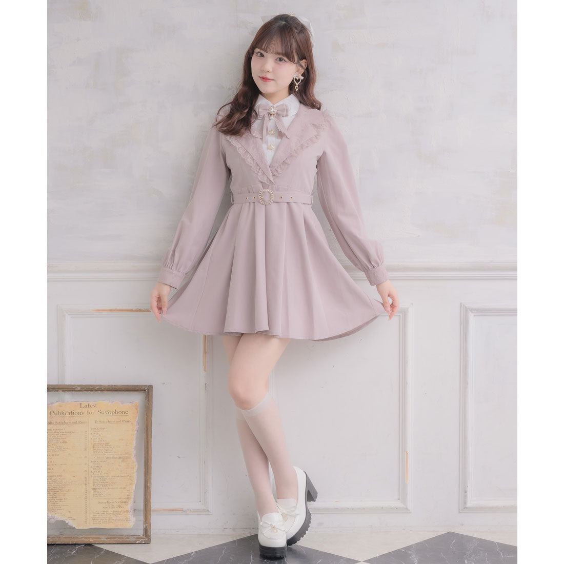 ロジータ ROJITA テーラー衿デザインワンピース （ピンク） ピンク