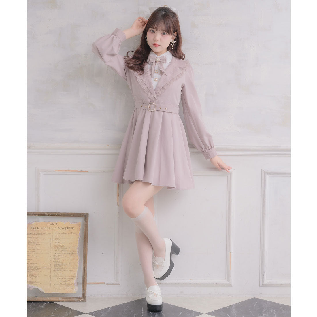 ロジータ ROJITA テーラー衿デザインワンピース （ピンク） ピンク