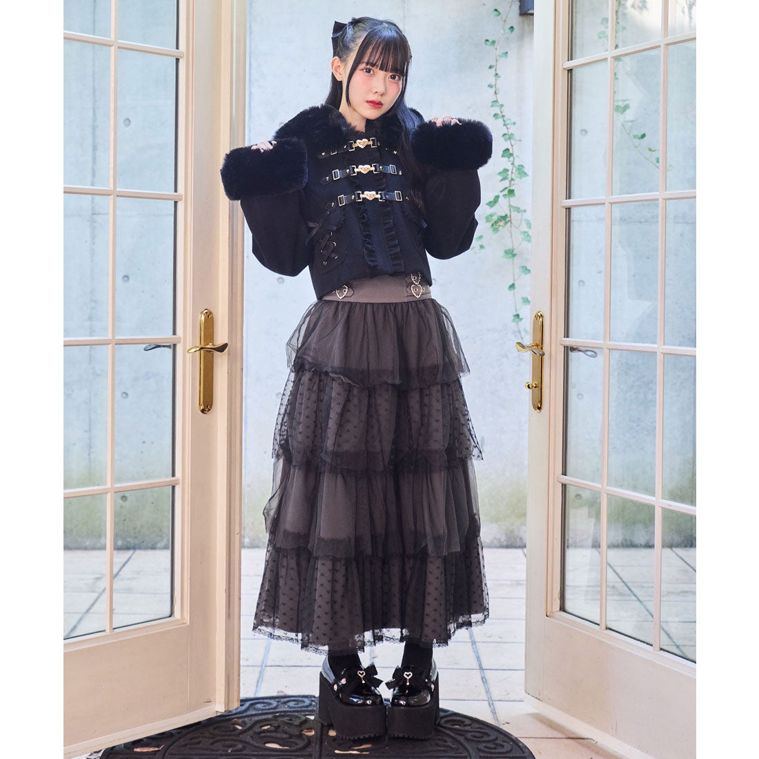 ロジータ ROJITA ハートバックルショートコート （ブラック） ブラック