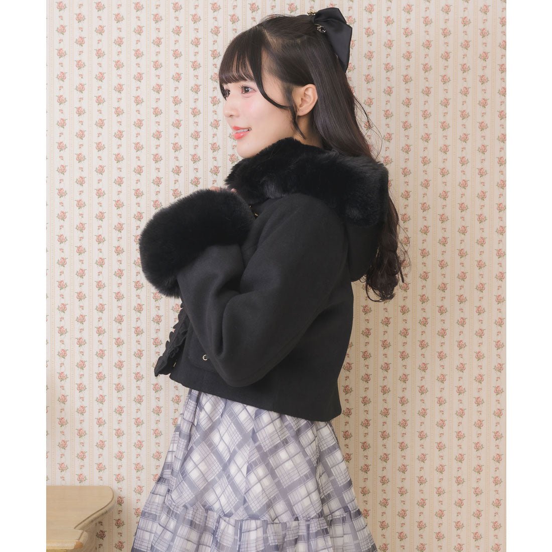 ロジータ ROJITA ハートバックルショートコート （ブラック） ブラック