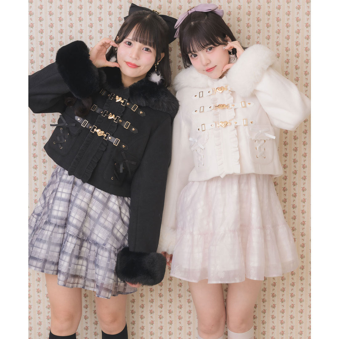 ロジータ ROJITA ハートバックルショートコート （ブラック） ブラック