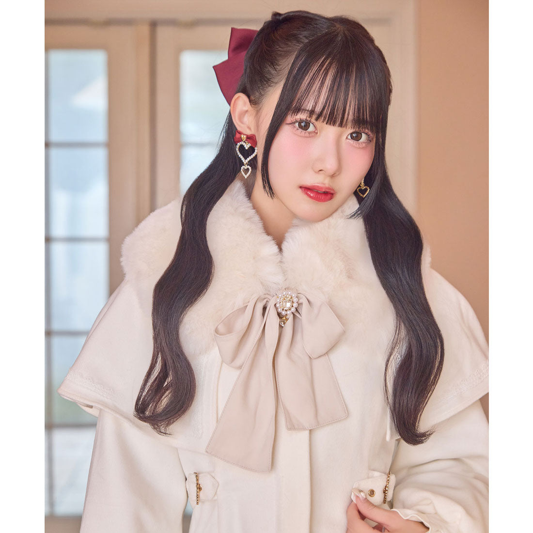 ロジータ ROJITA マルチWAYケープファーカラーコート （ホワイト） ホワイト