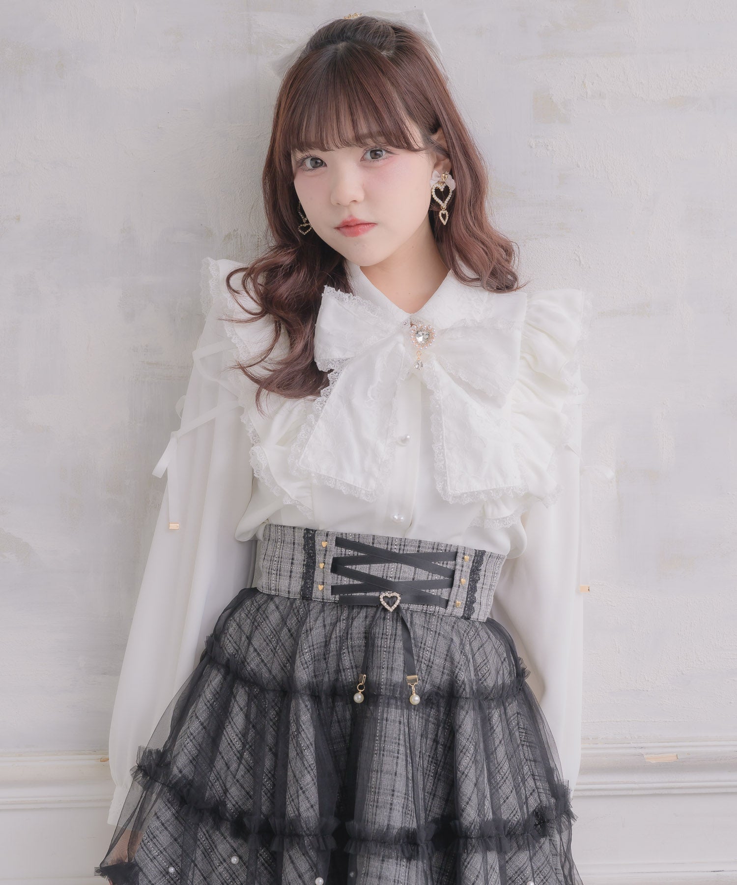 ロジータ ROJITA ボータイレースアップスリーブブラウス （ホワイト） ホワイト