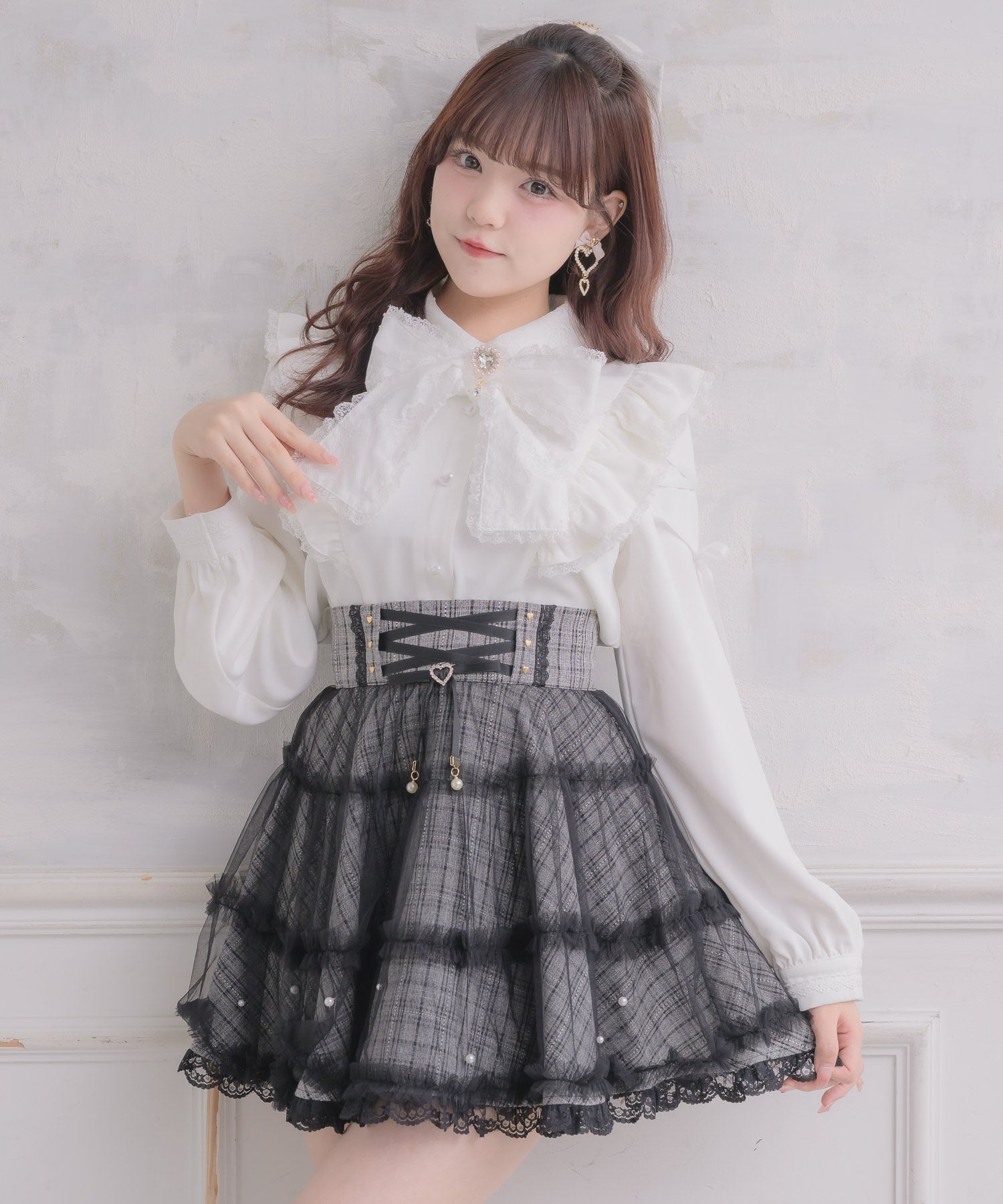 ロジータ ROJITA ボータイレースアップスリーブブラウス （ホワイト） ホワイト