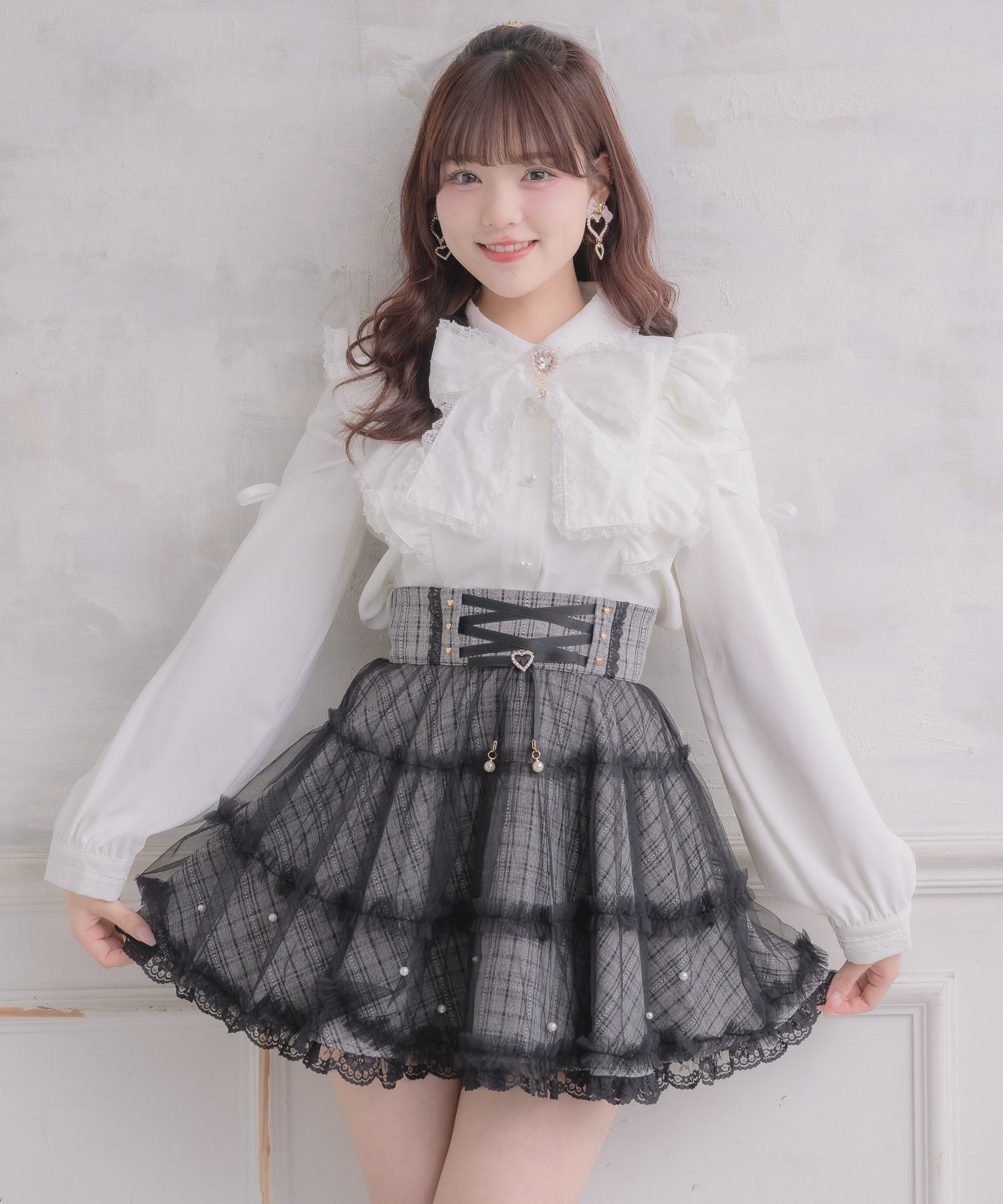 ロジータ ROJITA ボータイレースアップスリーブブラウス （ホワイト） ホワイト