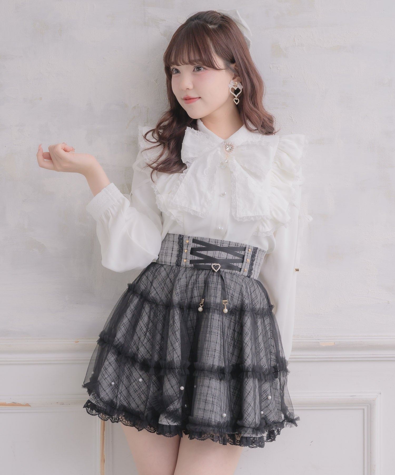 ロジータ ROJITA ボータイレースアップスリーブブラウス （ホワイト） ホワイト