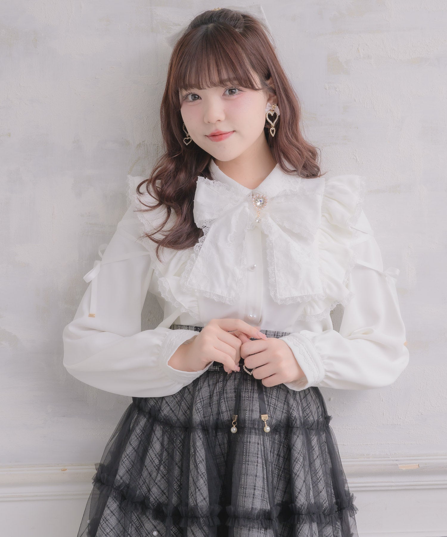 ロジータ ROJITA ボータイレースアップスリーブブラウス （ホワイト） ホワイト