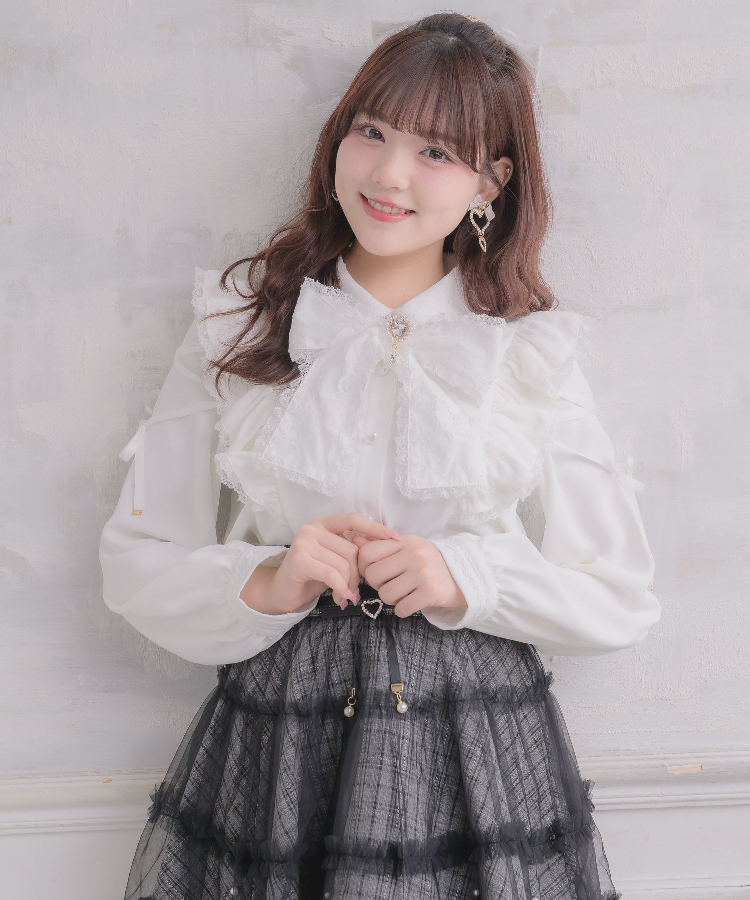 ロジータ ROJITA ボータイレースアップスリーブブラウス （ホワイト） ホワイト