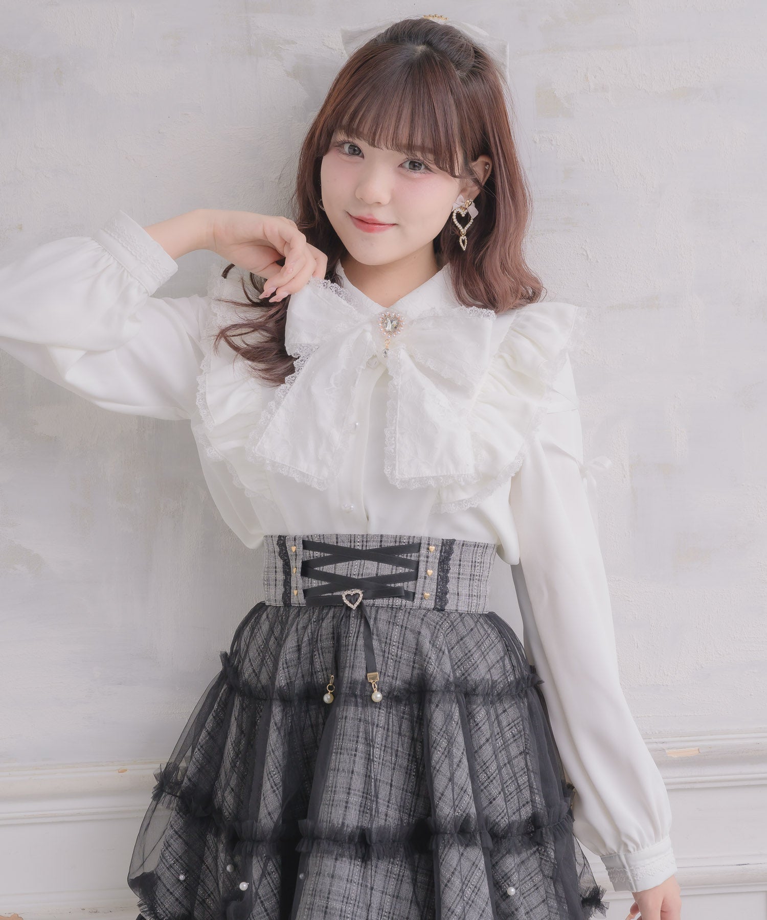 ロジータ ROJITA ボータイレースアップスリーブブラウス （ホワイト） ホワイト