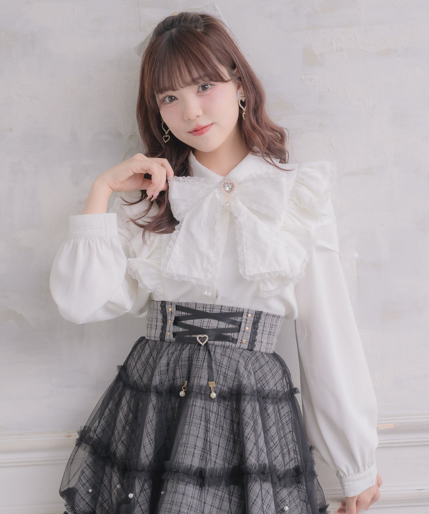 ロジータ ROJITA ボータイレースアップスリーブブラウス （ホワイト） ホワイト