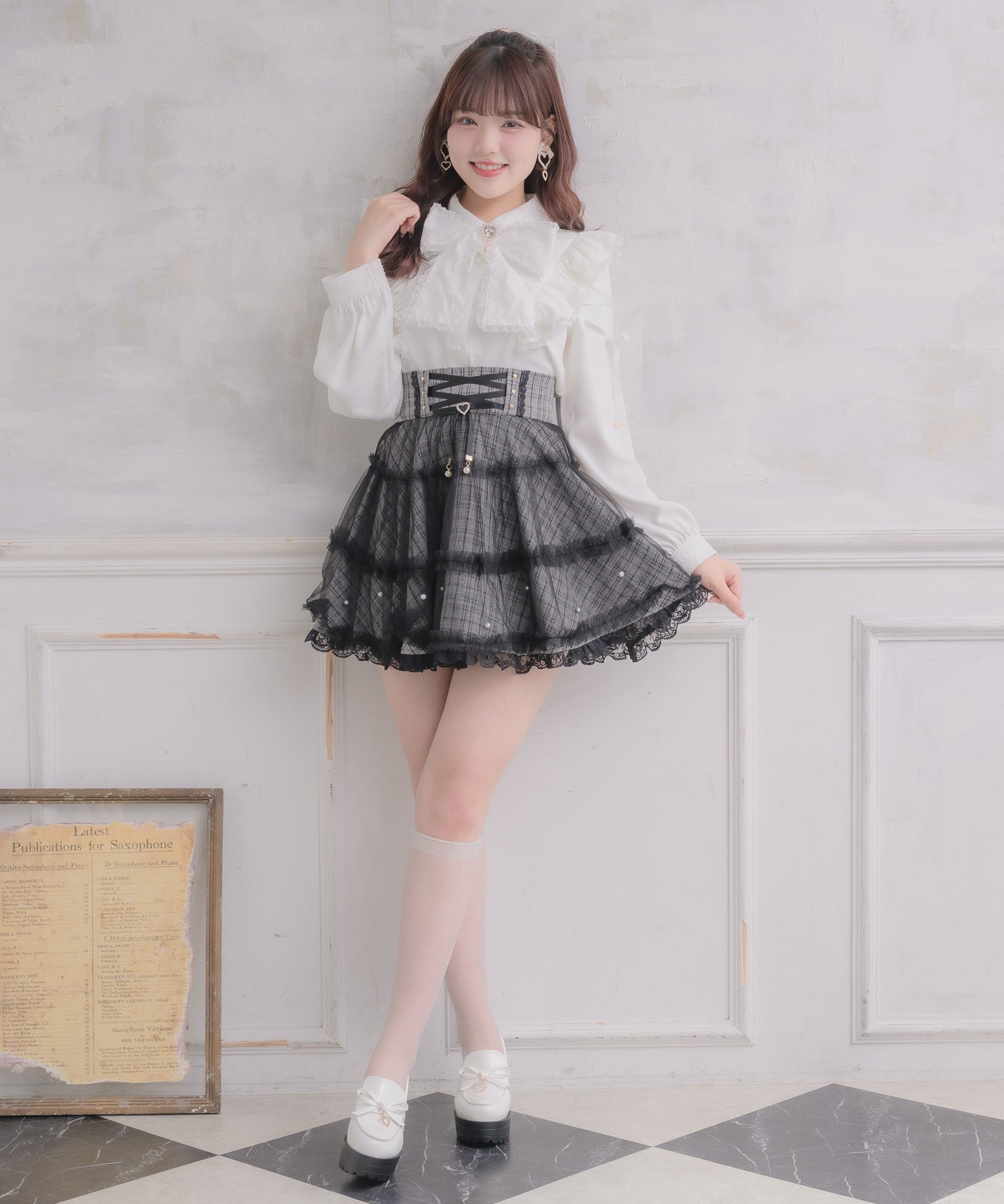 ロジータ ROJITA ボータイレースアップスリーブブラウス （ホワイト） ホワイト