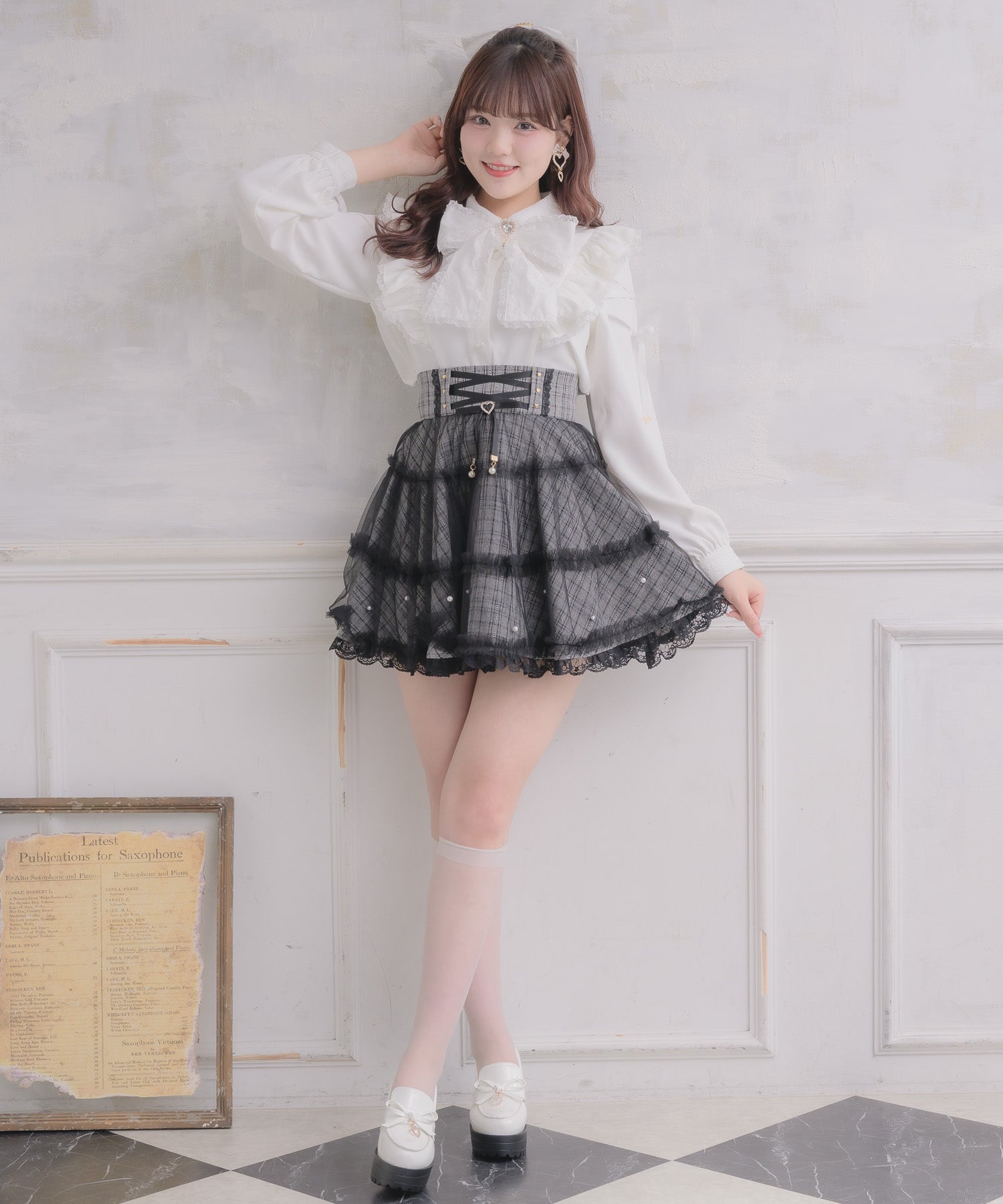 ロジータ ROJITA ボータイレースアップスリーブブラウス （ホワイト） ホワイト