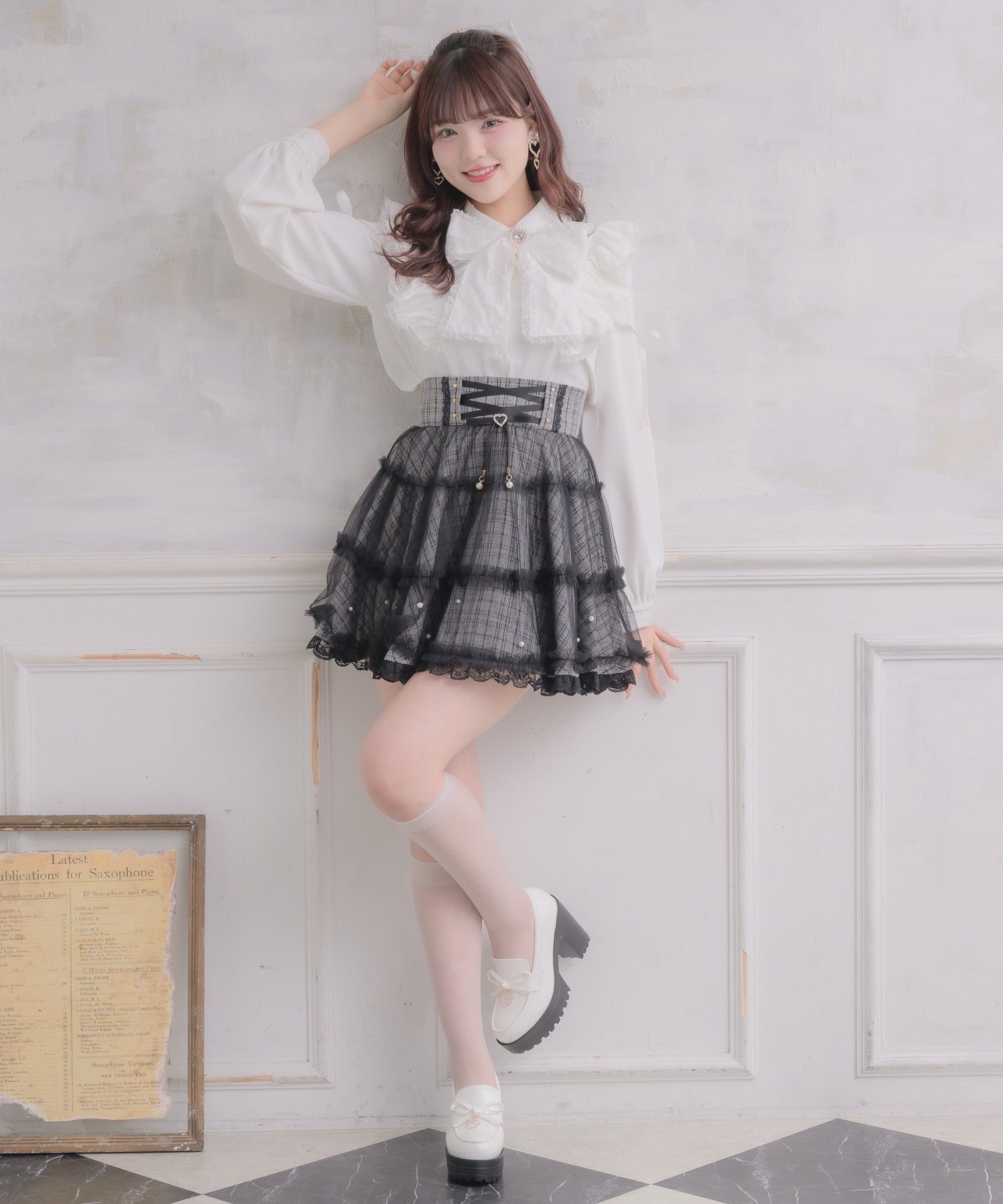 ロジータ ROJITA ボータイレースアップスリーブブラウス （ホワイト） ホワイト