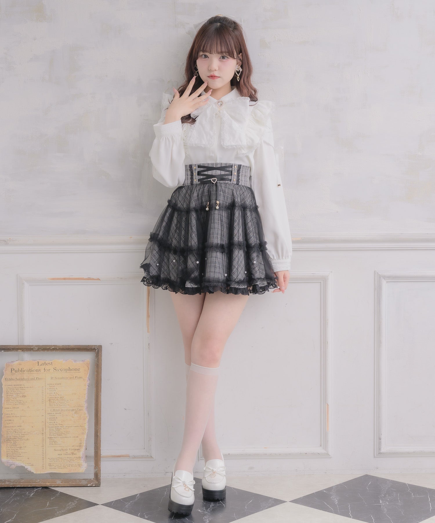 ロジータ ROJITA ボータイレースアップスリーブブラウス （ホワイト） ホワイト