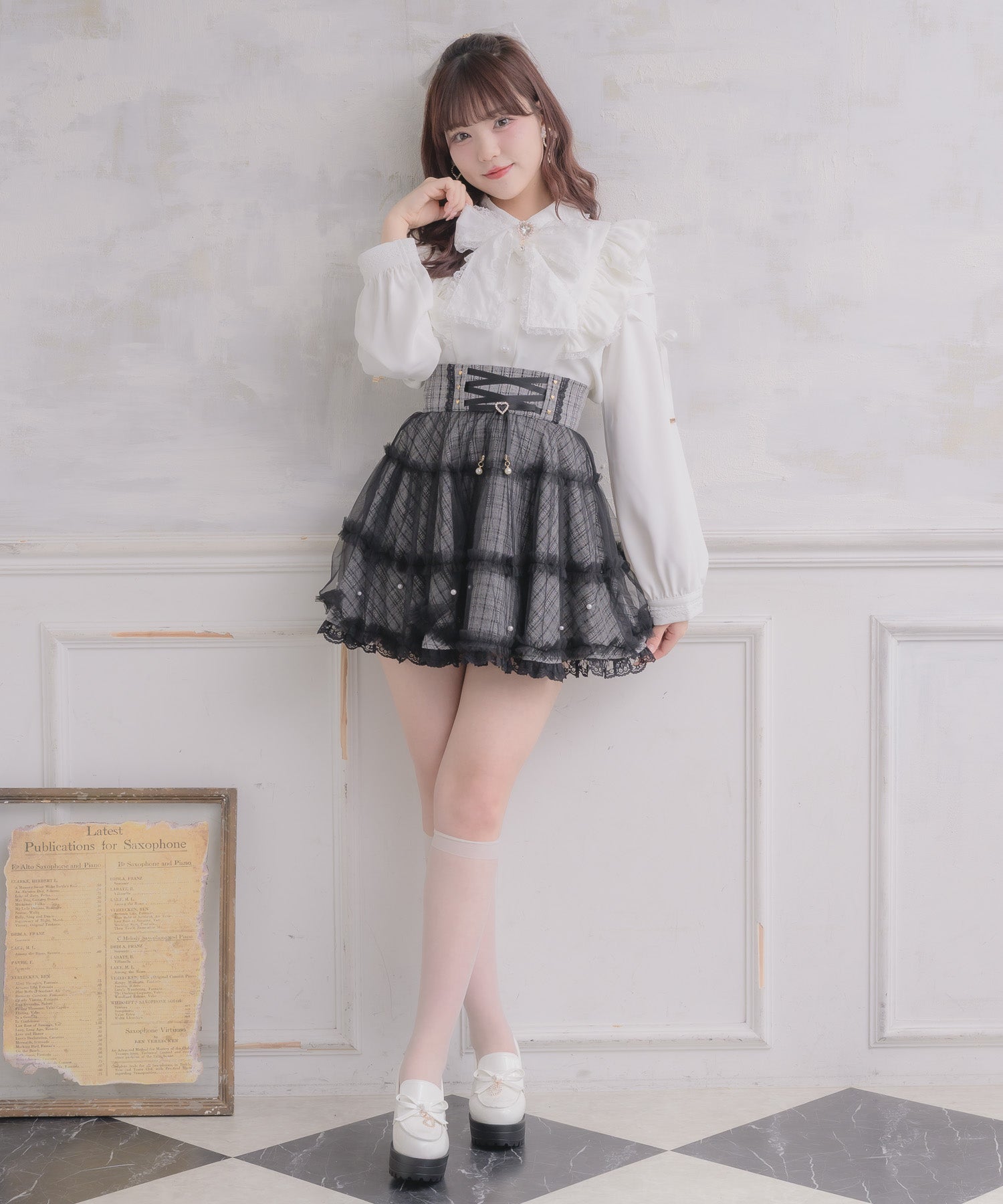 ロジータ ROJITA ボータイレースアップスリーブブラウス （ホワイト） ホワイト