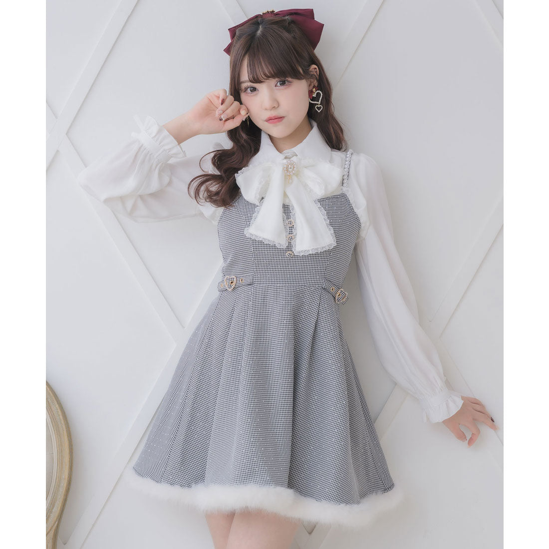 ロジータ ROJITA ファー付きキャミワンピース （マルチ） マルチ