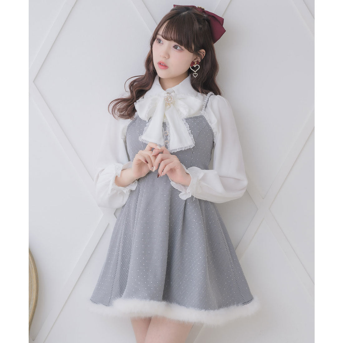 ロジータ ROJITA ファー付きキャミワンピース （マルチ） マルチ