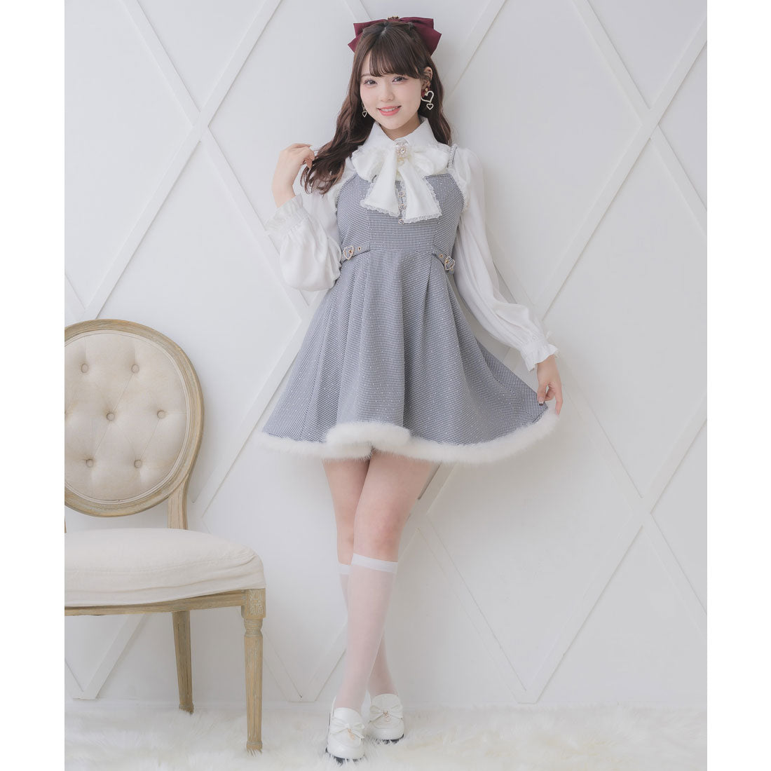 ロジータ ROJITA ファー付きキャミワンピース （マルチ） マルチ