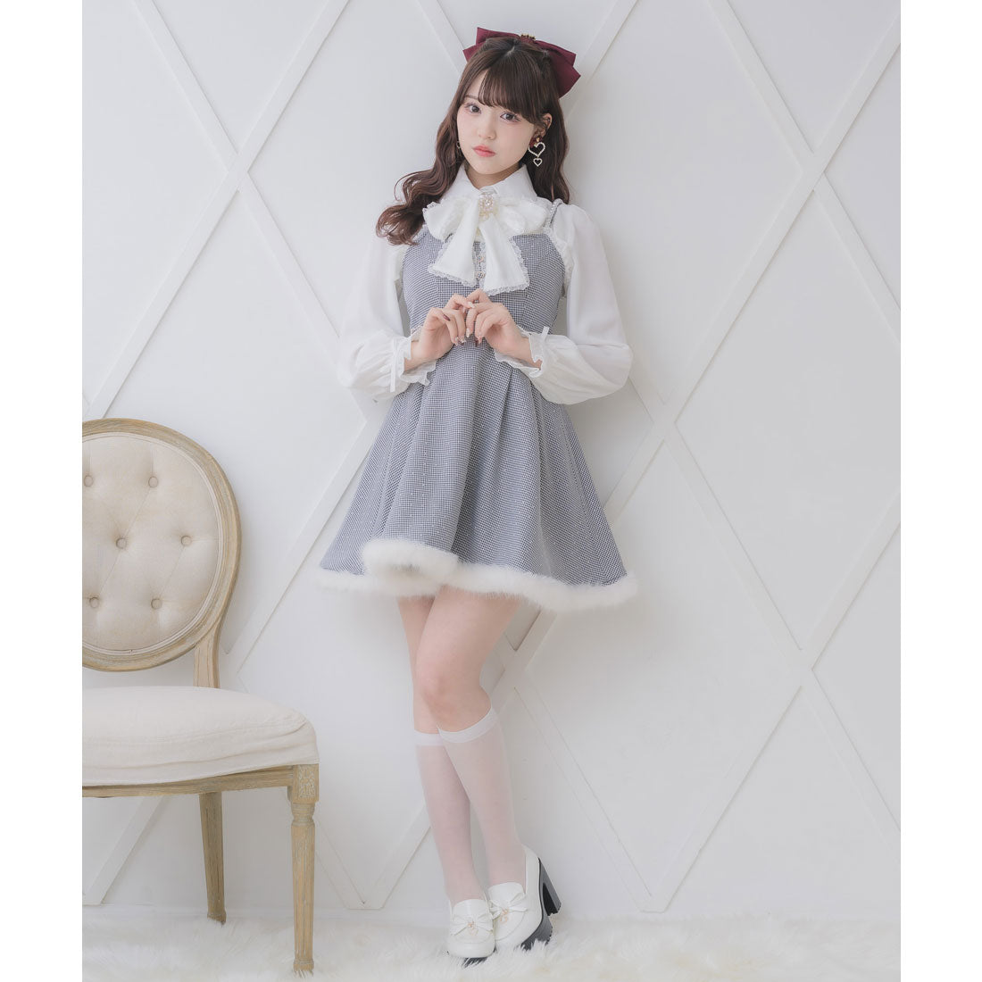 ロジータ ROJITA ファー付きキャミワンピース （マルチ） マルチ