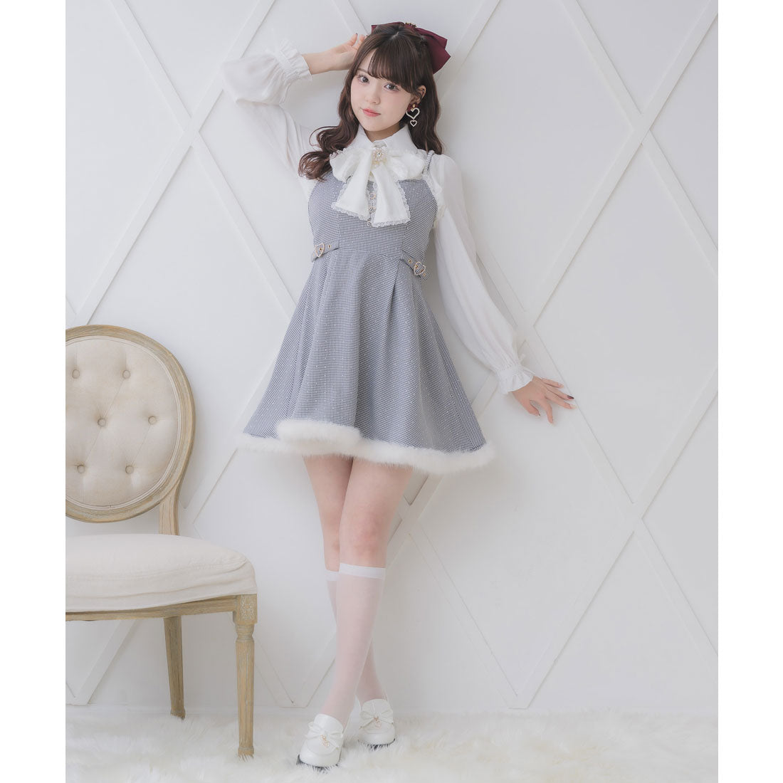 ロジータ ROJITA ファー付きキャミワンピース （マルチ） マルチ