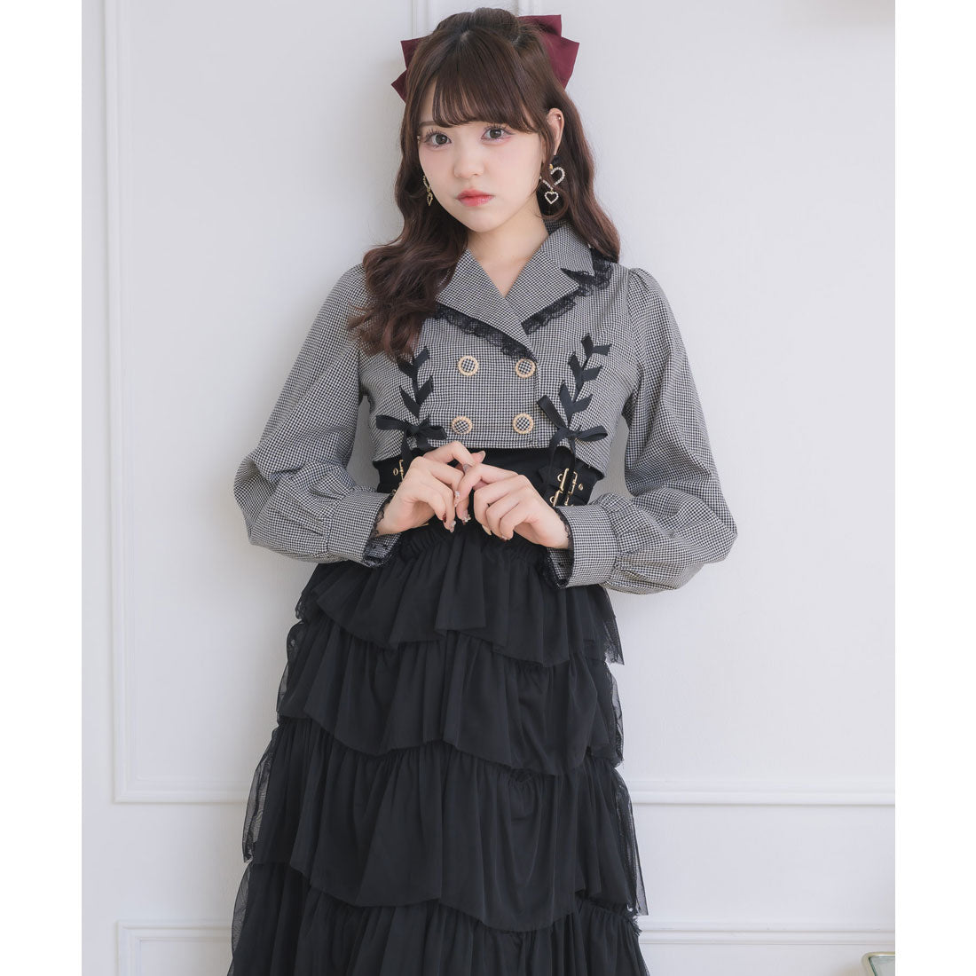 ロジータ ROJITA テーラードドッキングワンピース （チェック） チェック