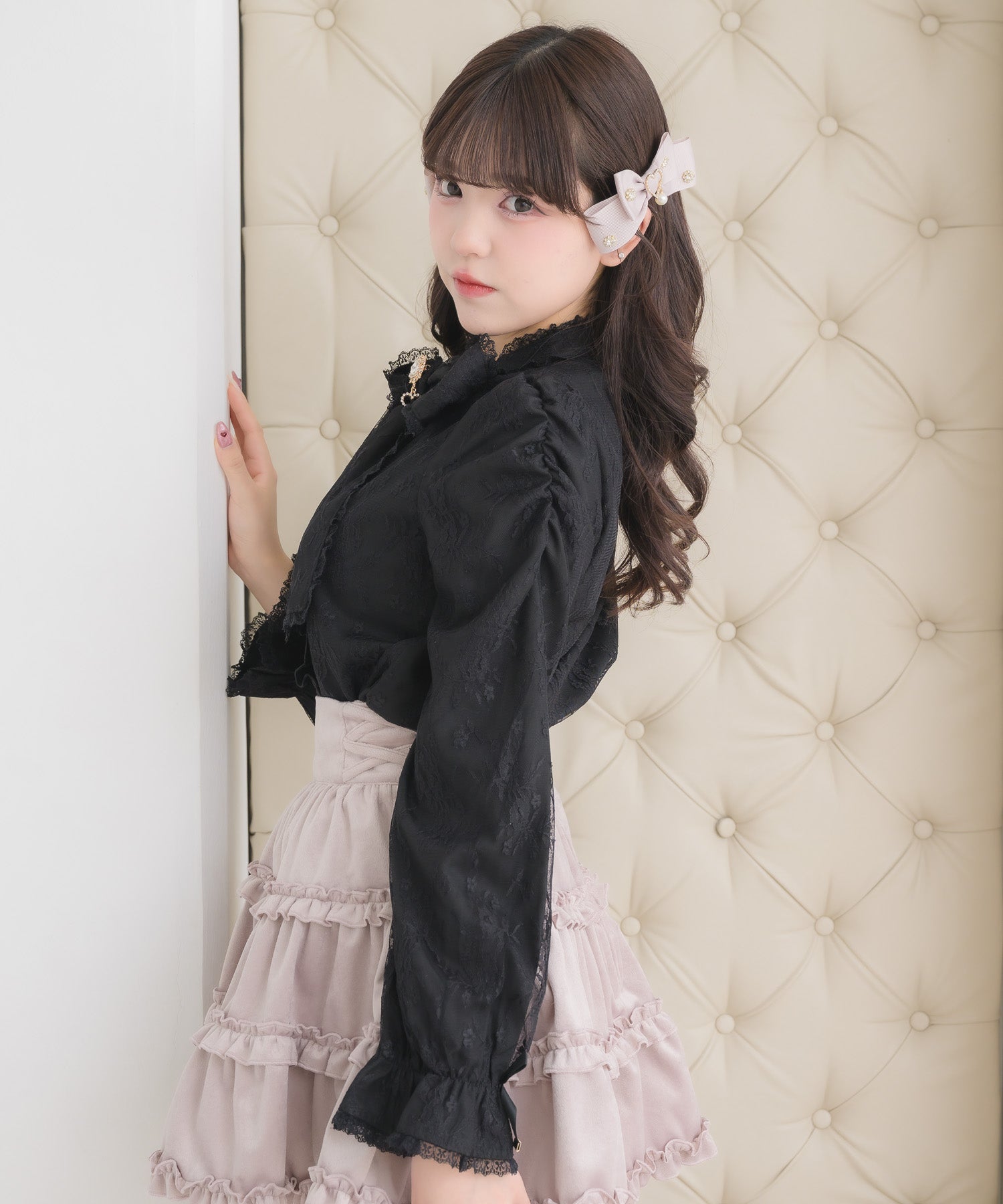 ロジータ ROJITA レースボウタイブラウス （ブラック） ブラック