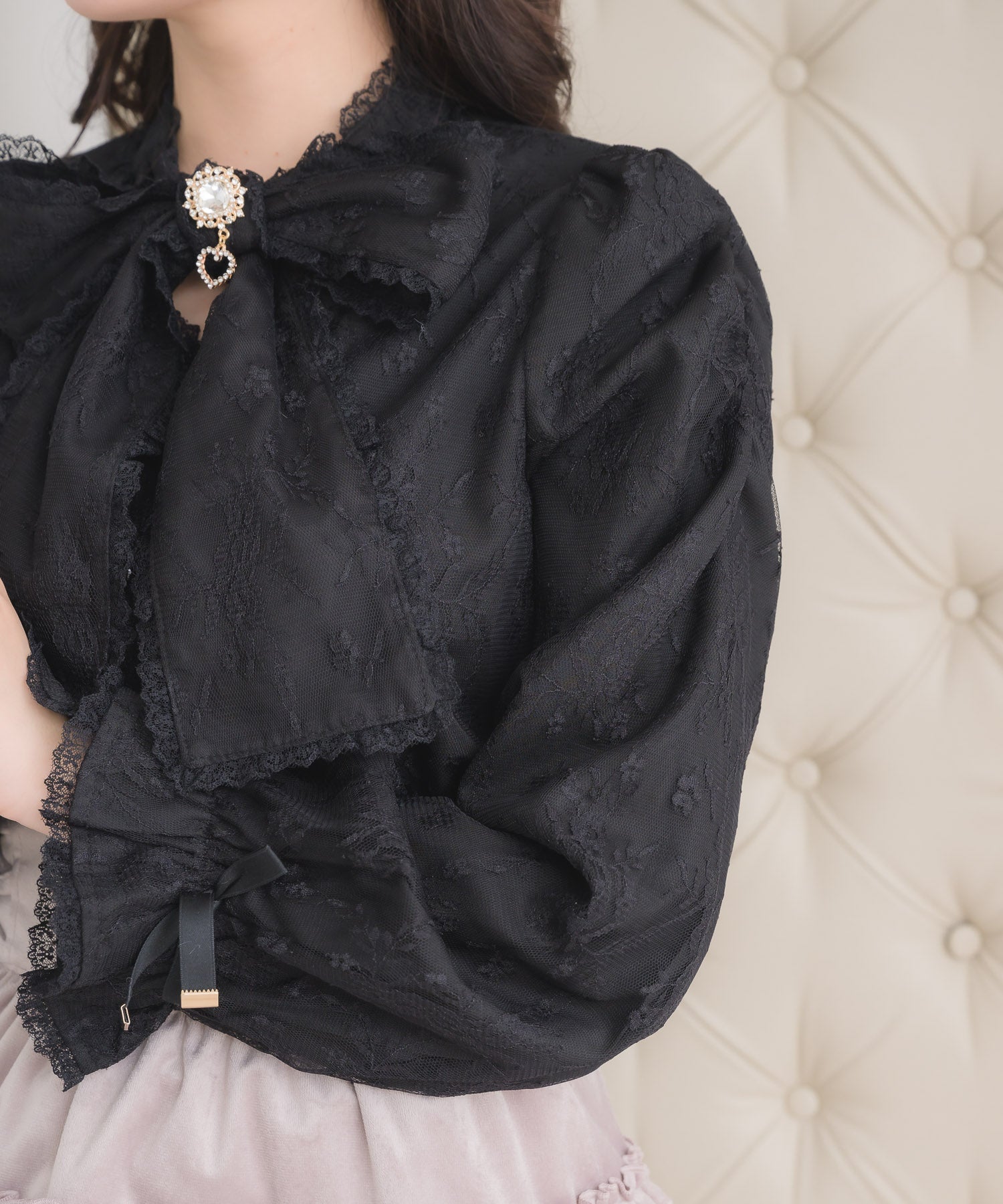 ロジータ ROJITA レースボウタイブラウス （ブラック） ブラック