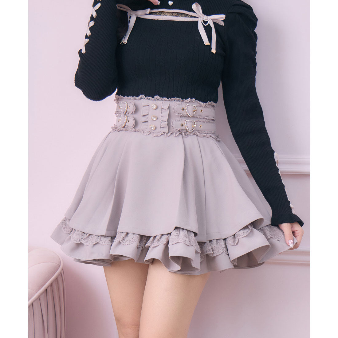 ロジータ ROJITA 2段フレアスカート （ピンク） ピンク