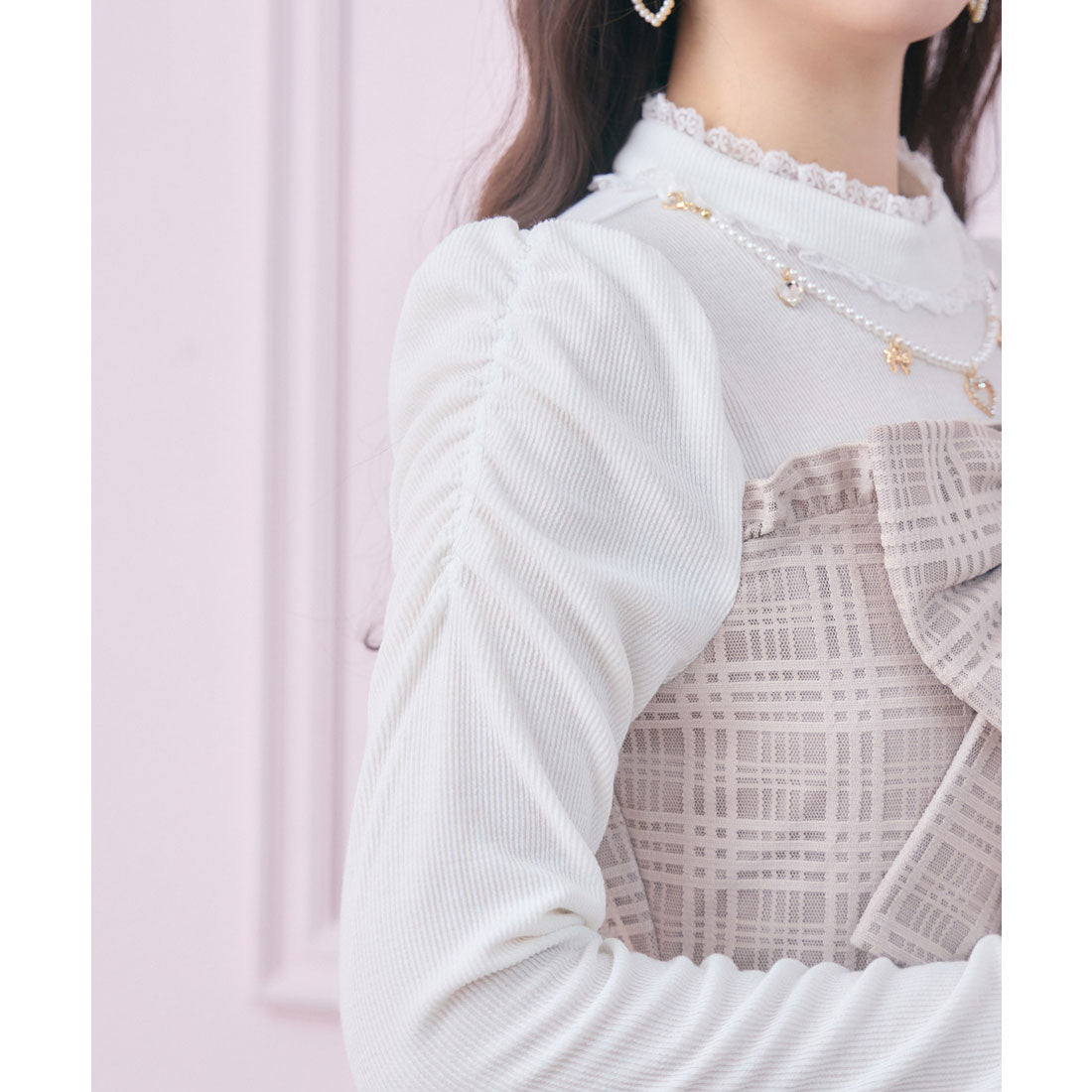 ロジータ ROJITA ビッグリボン長袖ロングワンピース （ピンク） ピンク