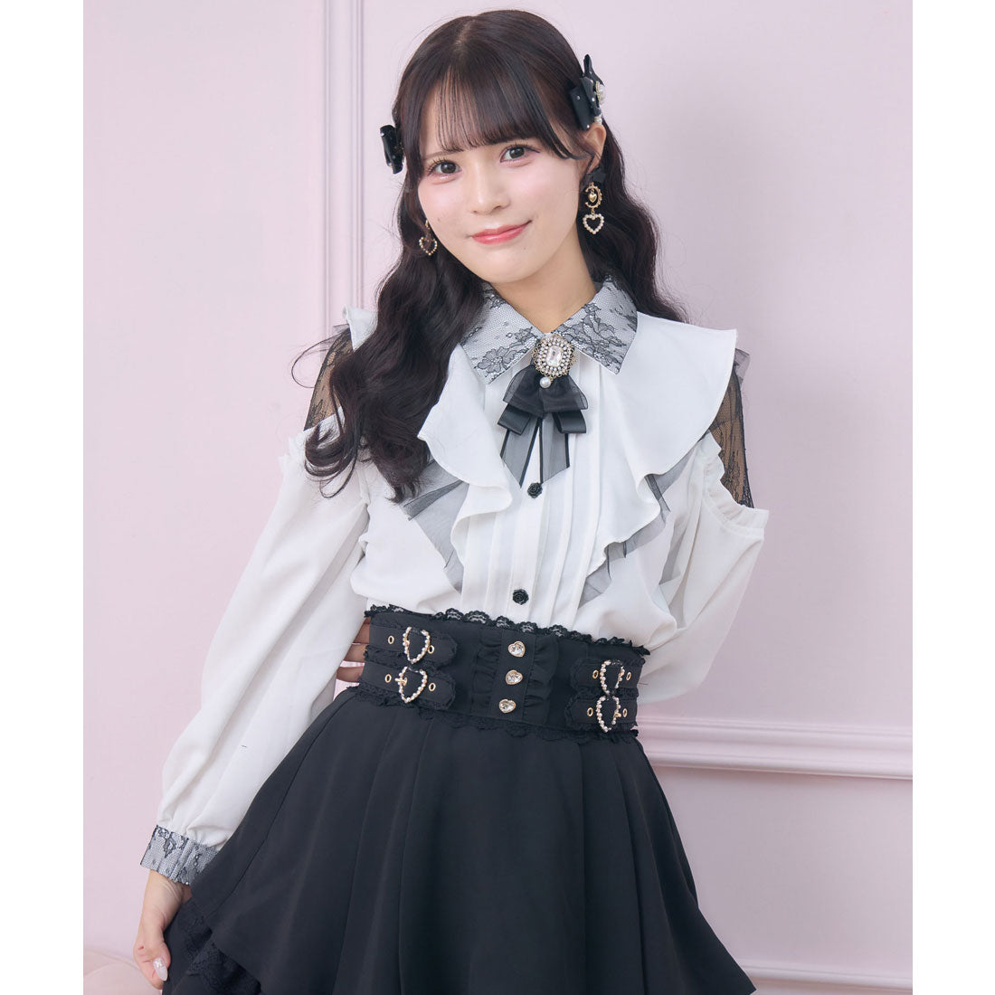 ロジータ ROJITA ラッフル肩開きブラウス （ホワイト） ホワイト