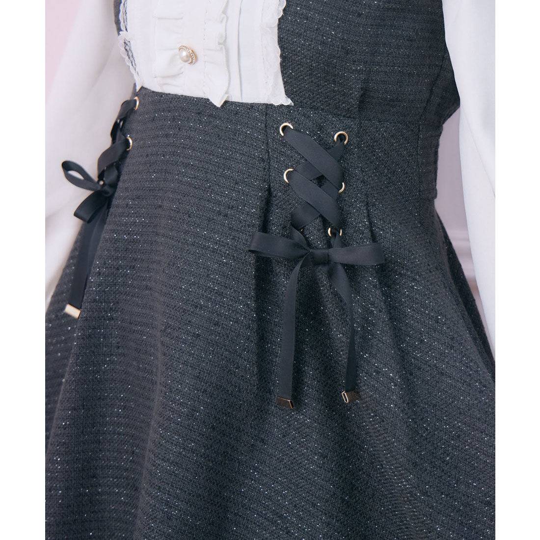 ロジータ ROJITA レースアップラメツイードワンピース （ピンク） ピンク