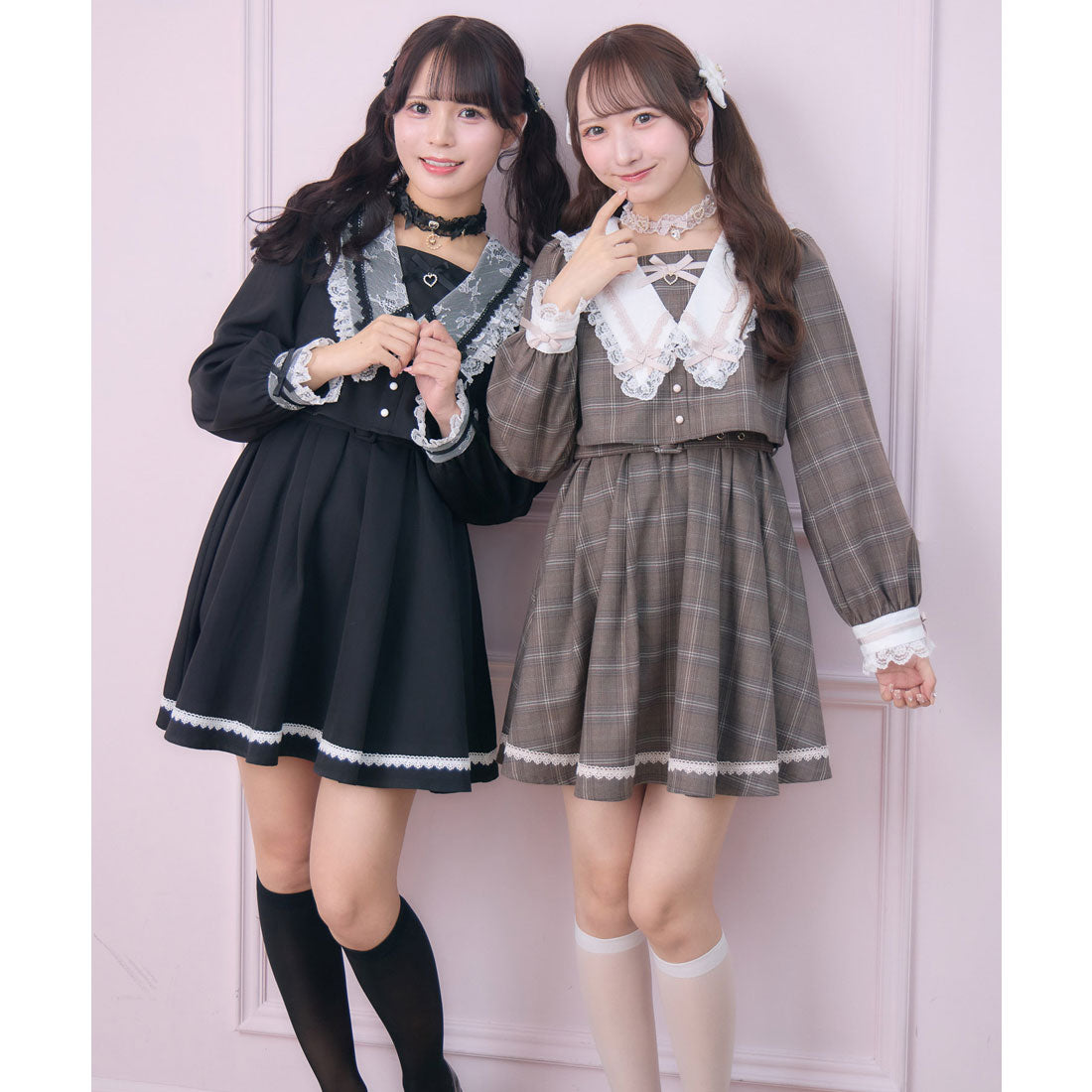 ロジータ ROJITA レイヤード配色セーラーワンピース （チェック） チェック