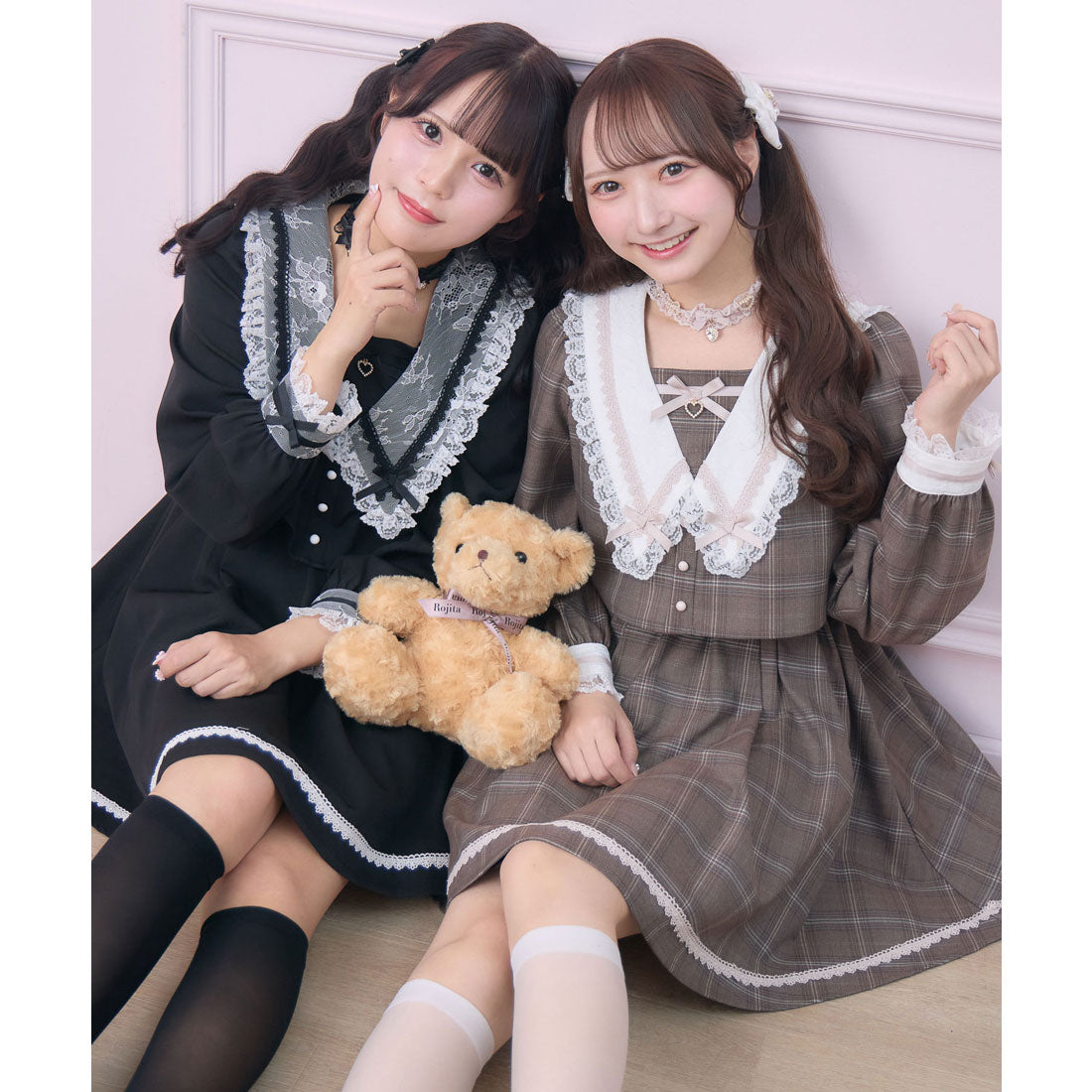 ロジータ ROJITA レイヤード配色セーラーワンピース （チェック） チェック